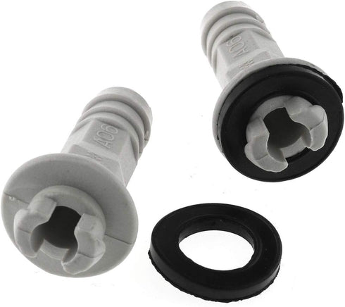 DGZZI Drain Straight Connector 2PCS 3/5 Inch 15mm AC Drain Hose Connector Straight Fitting with Rubber Ring for Window Air Conditioner and Mini Sp...